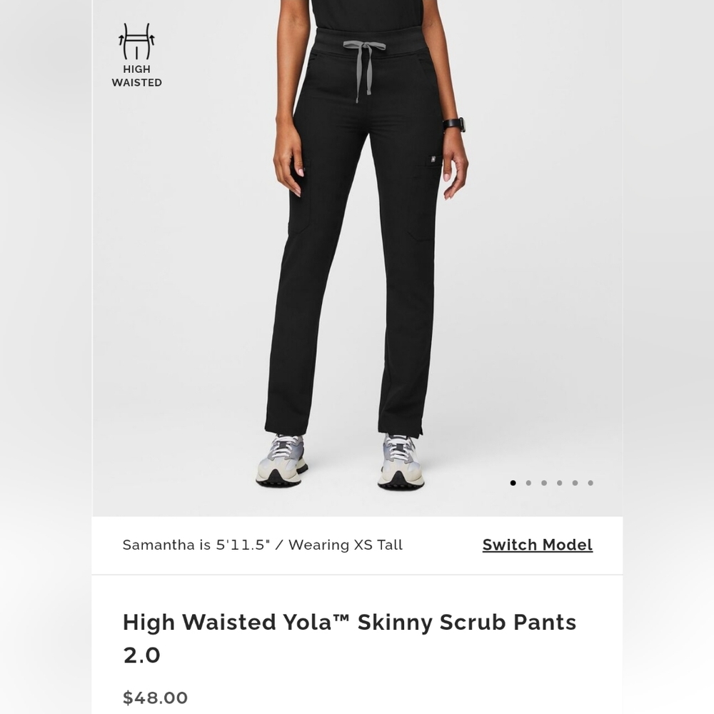 High Wausted Yola Skinny Scrub Pants